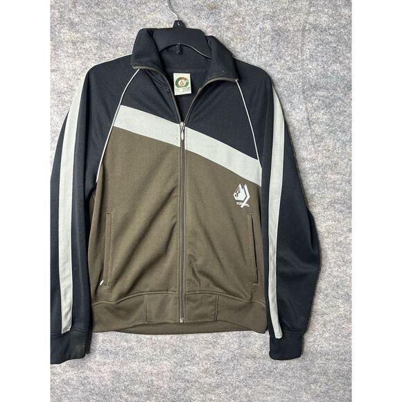 Volcom Sweatshirt Mens Medium Black Track Jacket Sweater Knit Full Zip Casual - Picture 3 of 11